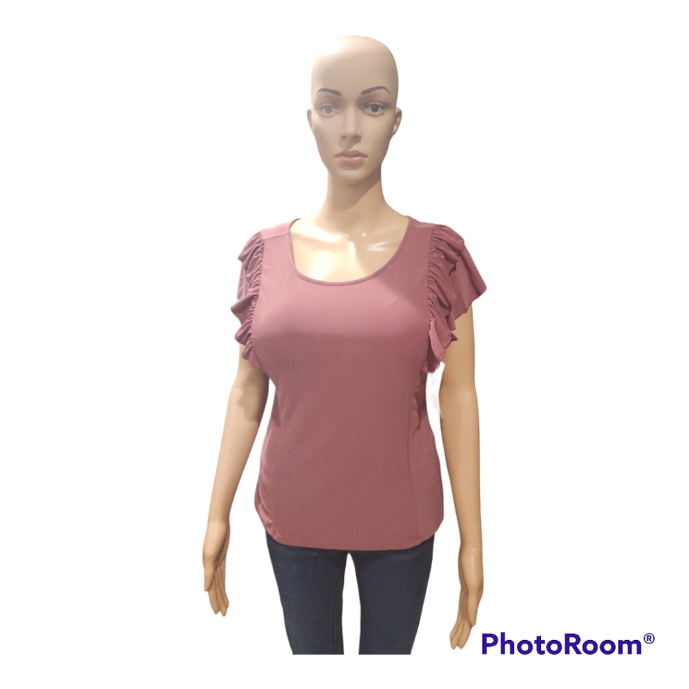 NWT Ivy Ridge Ruffled Blouse - Picture 3 of 3